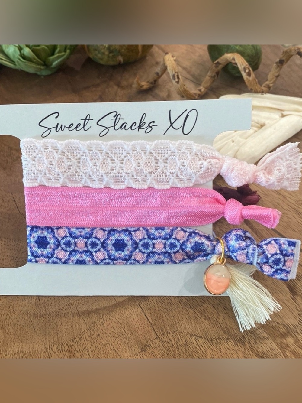 Modern Boho Hair Ties & Bracelet Stack